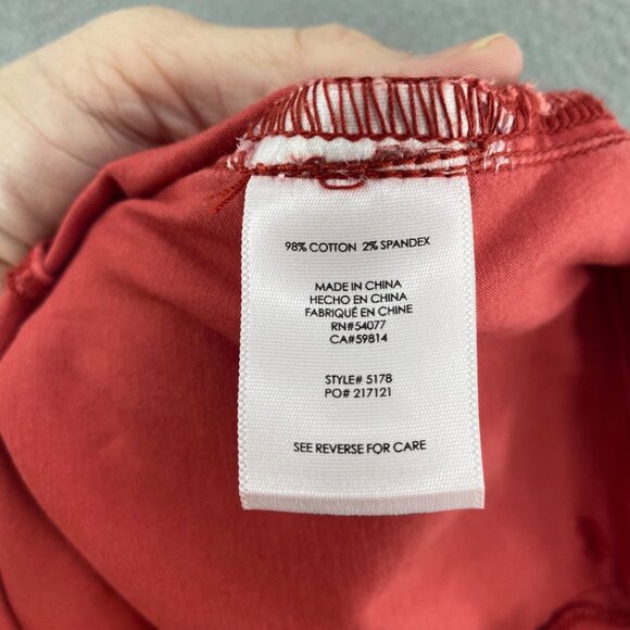 CAbi Pants Womens 10 Hutton Nantucket Red Skinny Jogger Ankle Stretch Pockets - Picture 7 of 13